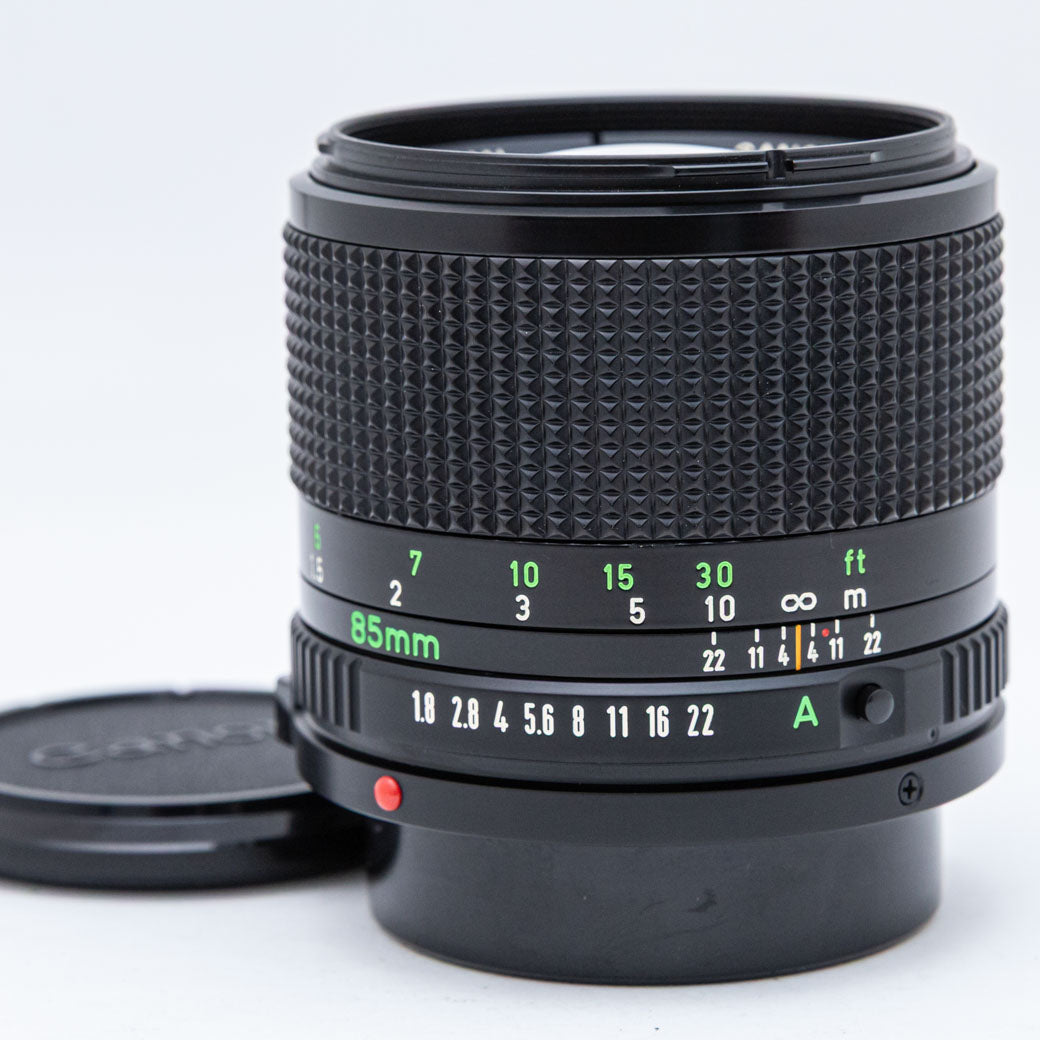 美品アンティーク キャノン NEW F-1 FD 85mm F1.8ワインダー付 Canon New FD 85mm F1.8 – ねりま中古カメラきつね堂