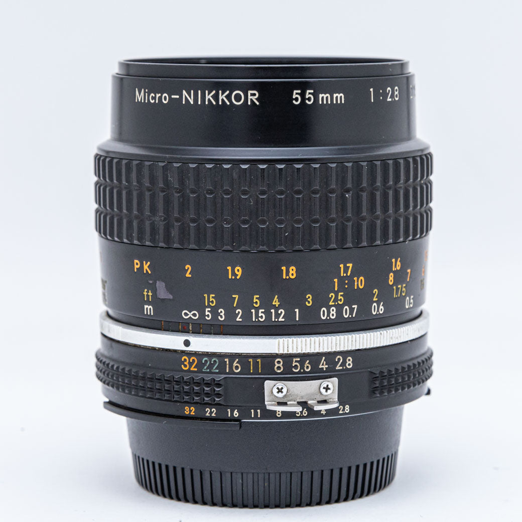 Nikon Micronikkor 55mmf2.8マクロレンズ 程度不良-